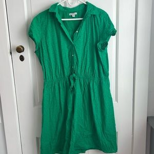 Jcrew eyelet green dress